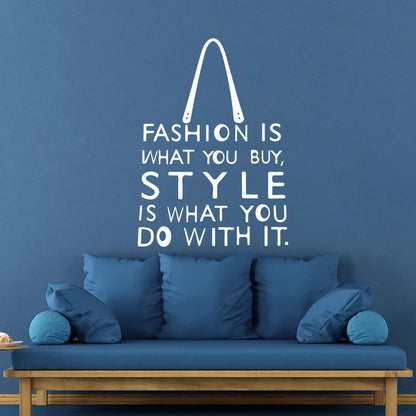 Engraving Stickers Fashion Style Quote Words Shopping Shopaholic Shop Multiple Size Options