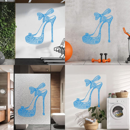 Wall Decals Footwear Woman Shoe Shopping Shoes Fashion Wall Beautification