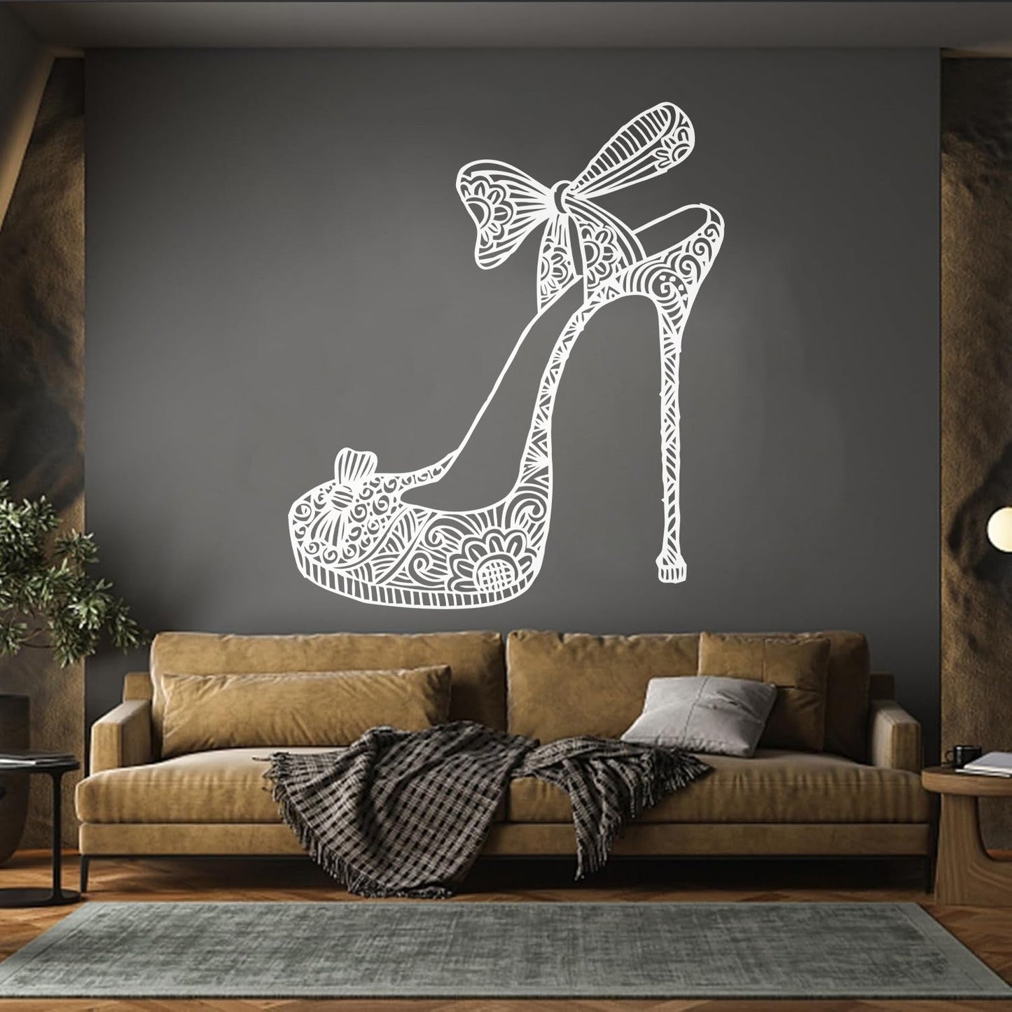 Wall Decals Footwear Woman Shoe Shopping Shoes Fashion Wall Beautification