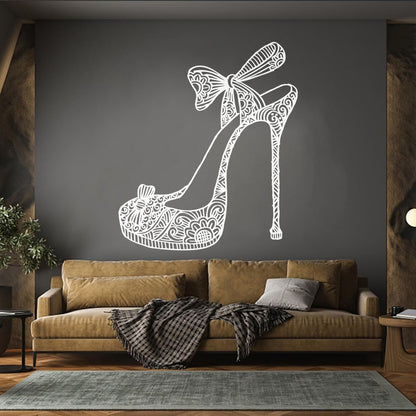 Wall Decals Footwear Woman Shoe Shopping Shoes Fashion Wall Beautification