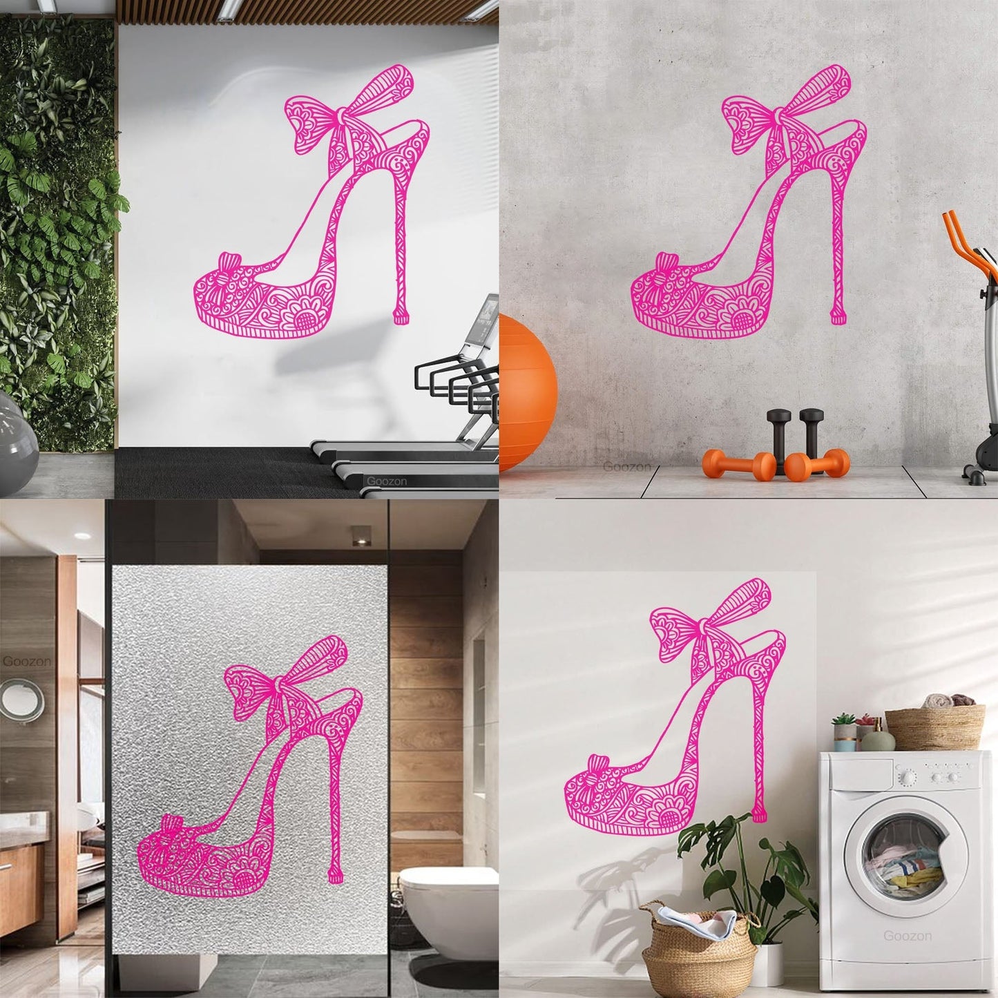 Wall Decals Footwear Woman Shoe Shopping Shoes Fashion Wall Beautification