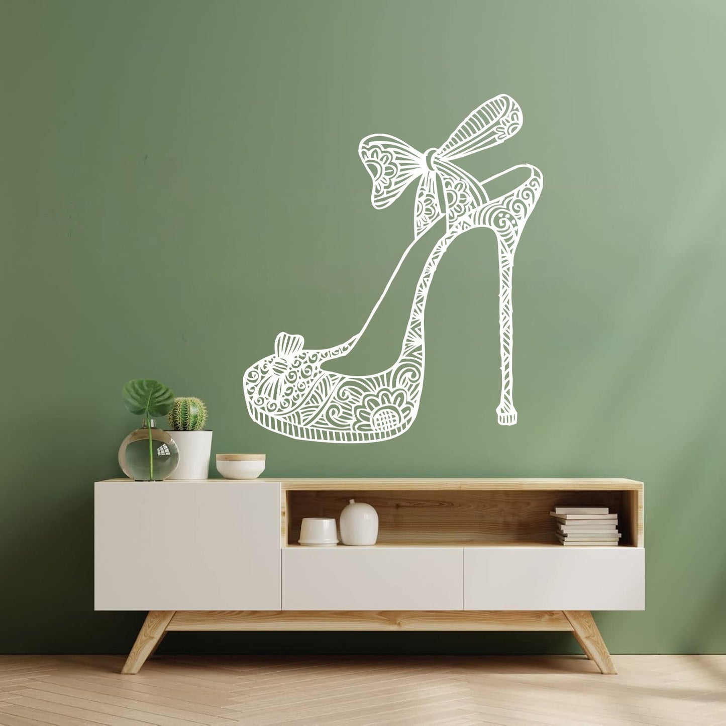 Wall Decals Footwear Woman Shoe Shopping Shoes Fashion Wall Beautification