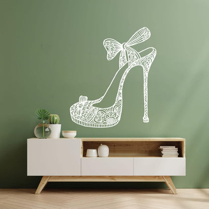 Wall Decals Footwear Woman Shoe Shopping Shoes Fashion Wall Beautification