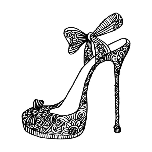 Wall Decals Footwear Woman Shoe Shopping Shoes Fashion Wall Beautification