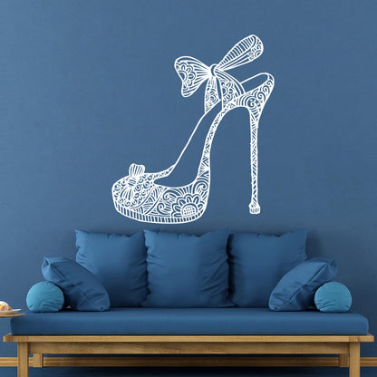 Wall Decals Footwear Woman Shoe Shopping Shoes Fashion Wall Beautification