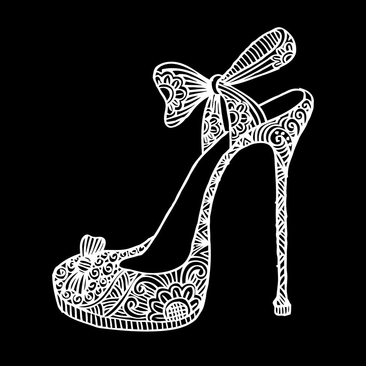 Wall Decals Footwear Woman Shoe Shopping Shoes Fashion Wall Beautification