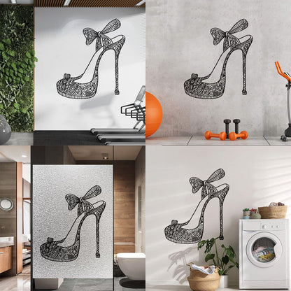 Wall Decals Footwear Woman Shoe Shopping Shoes Fashion Wall Beautification