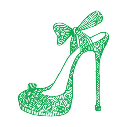 Wall Decals Footwear Woman Shoe Shopping Shoes Fashion Wall Beautification