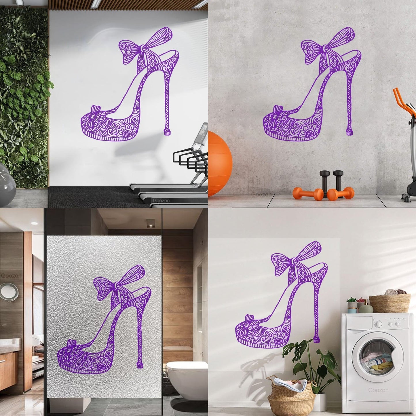 Wall Decals Footwear Woman Shoe Shopping Shoes Fashion Wall Beautification
