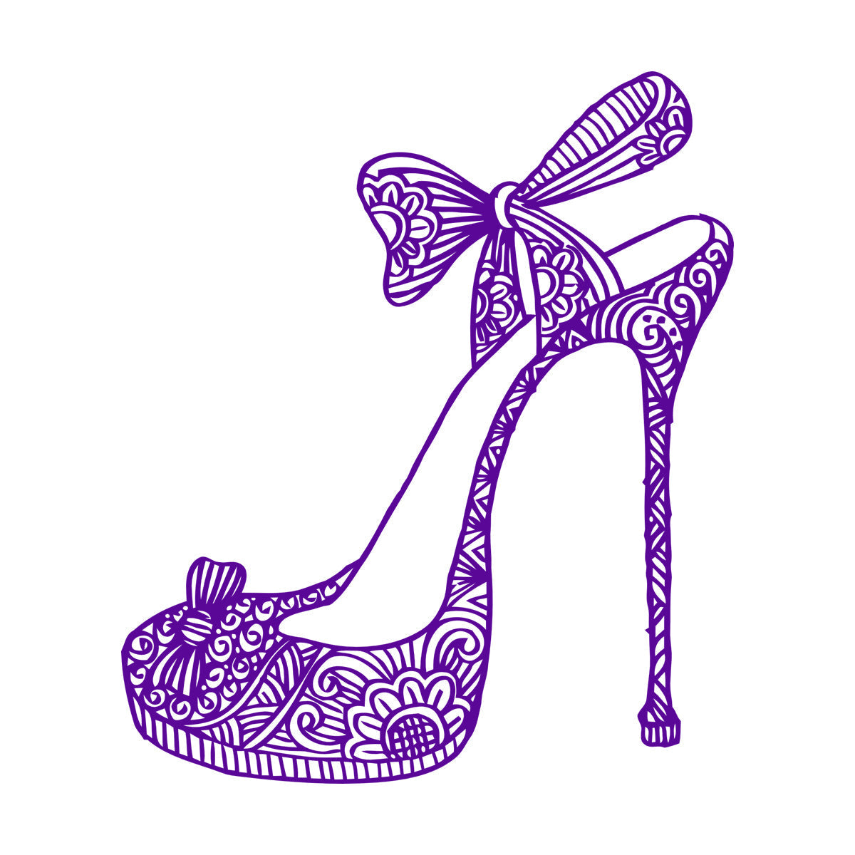 Wall Decals Footwear Woman Shoe Shopping Shoes Fashion Wall Beautification