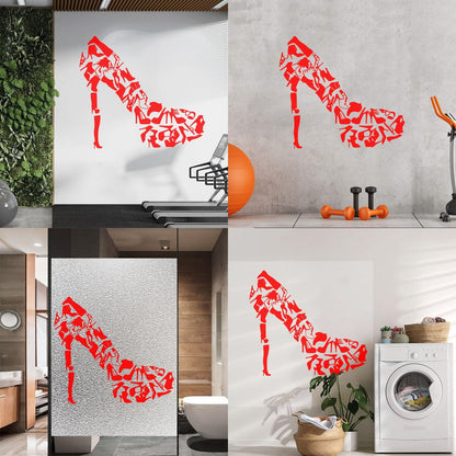 Vinyl Wall Decals Footwear Women'S Shoes Shop Fashion Car Body Decoration