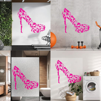 Vinyl Wall Decals Footwear Women'S Shoes Shop Fashion Car Body Decoration