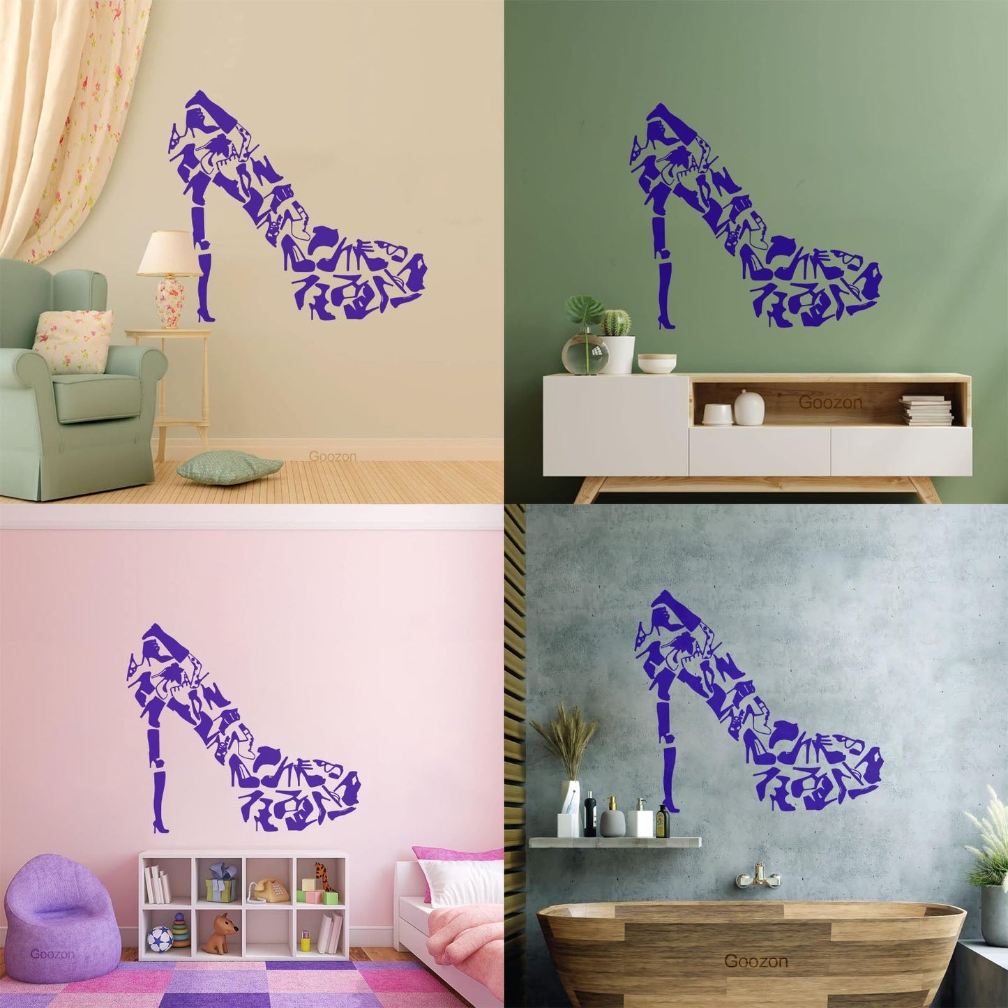 Vinyl Wall Decals Footwear Women'S Shoes Shop Fashion Car Body Decoration