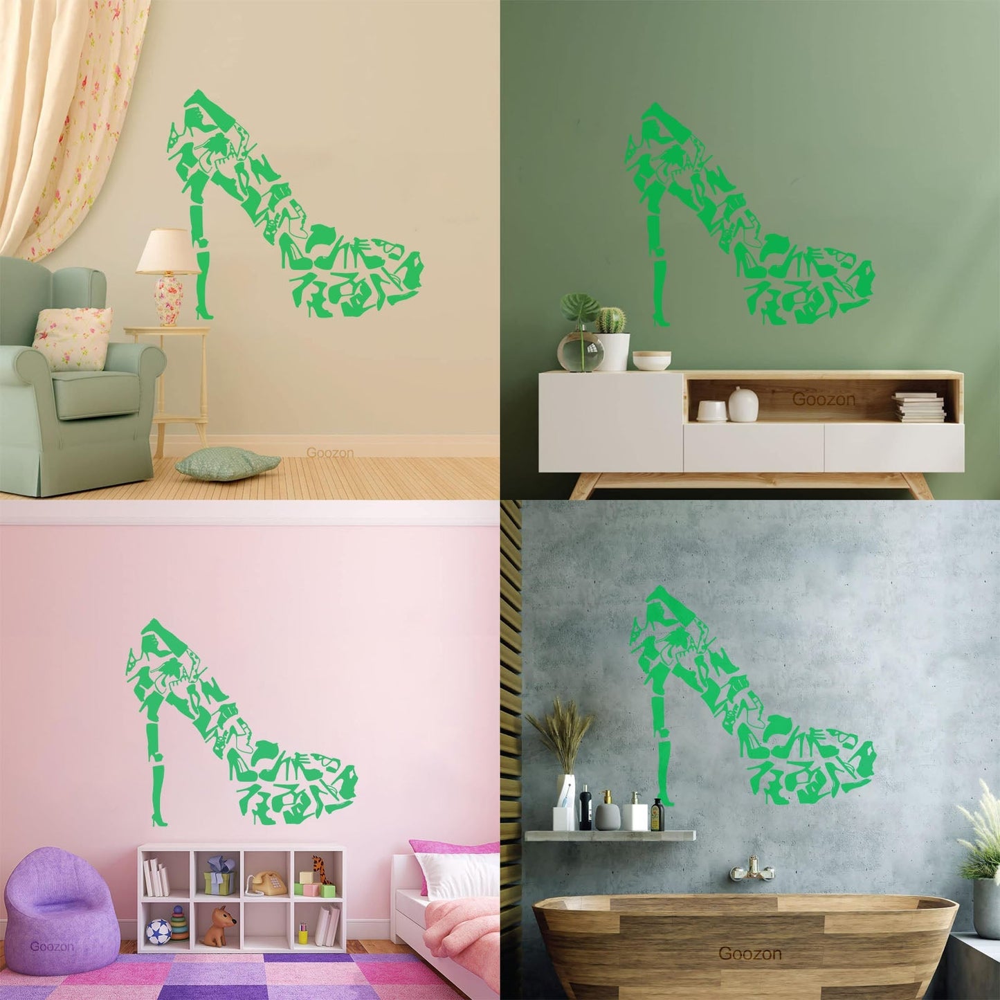 Vinyl Wall Decals Footwear Women'S Shoes Shop Fashion Car Body Decoration