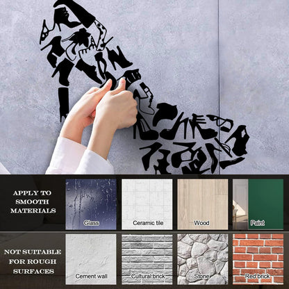 Vinyl Wall Decals Footwear Women'S Shoes Shop Fashion Car Body Decoration