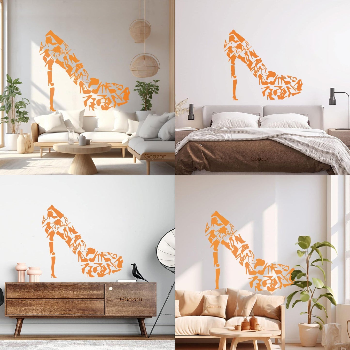 Vinyl Wall Decals Footwear Women'S Shoes Shop Fashion Car Body Decoration