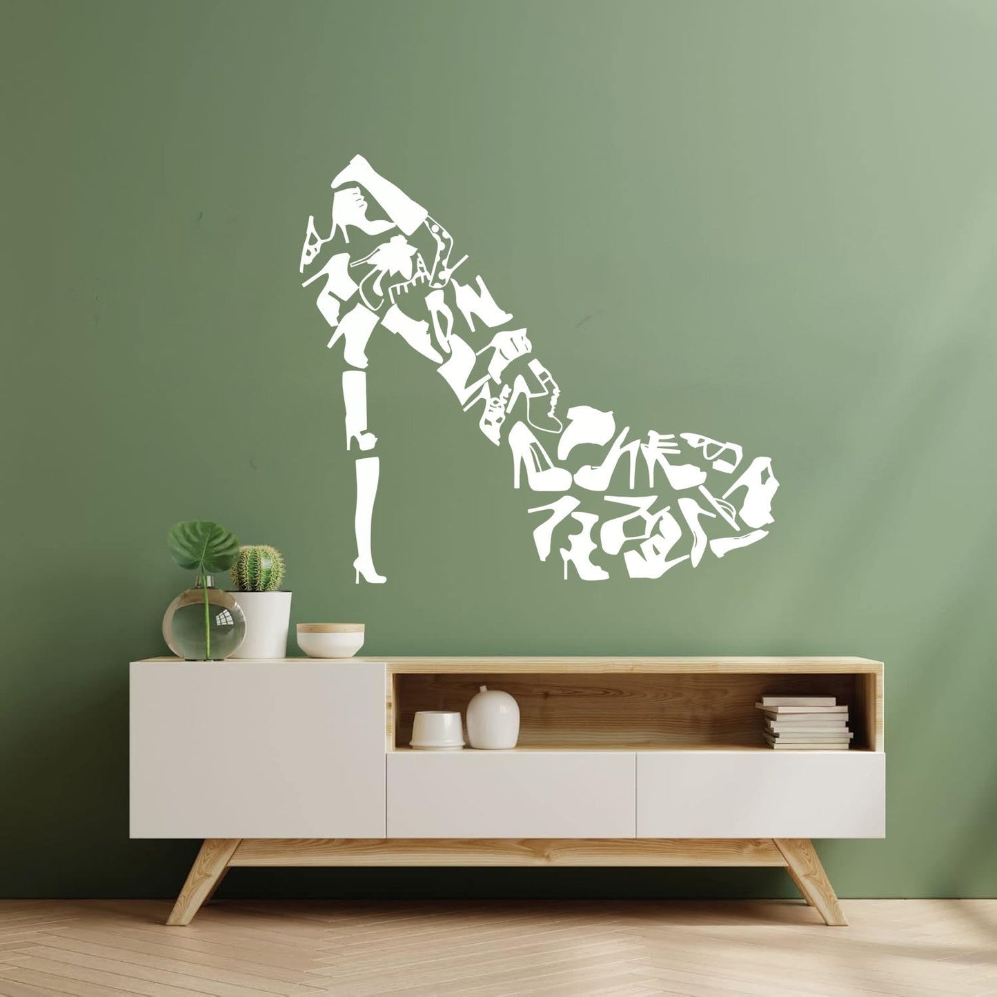 Vinyl Wall Decals Footwear Women'S Shoes Shop Fashion Car Body Decoration