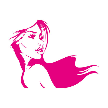 Girl Beauty Hairdressing Salon Barbershop Fashion Model Mural And Wall Vinyl Decal Glass Stickers