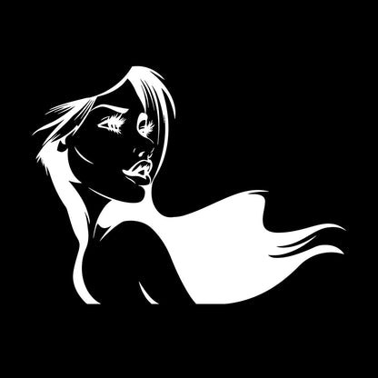 Girl Beauty Hairdressing Salon Barbershop Fashion Model Mural And Wall Vinyl Decal Glass Stickers