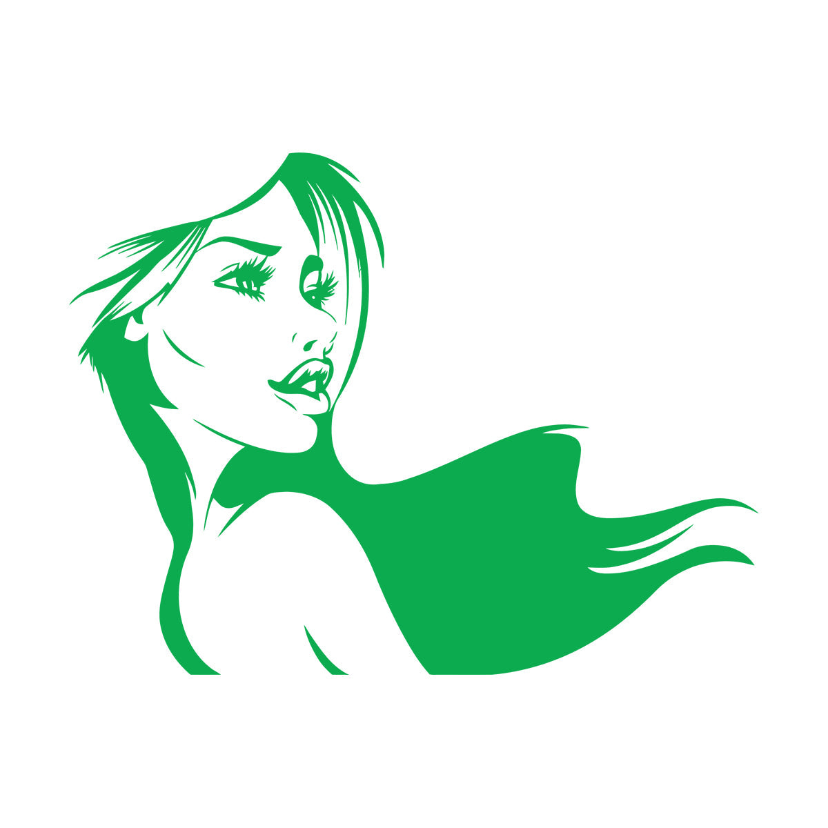 Girl Beauty Hairdressing Salon Barbershop Fashion Model Mural And Wall Vinyl Decal Glass Stickers