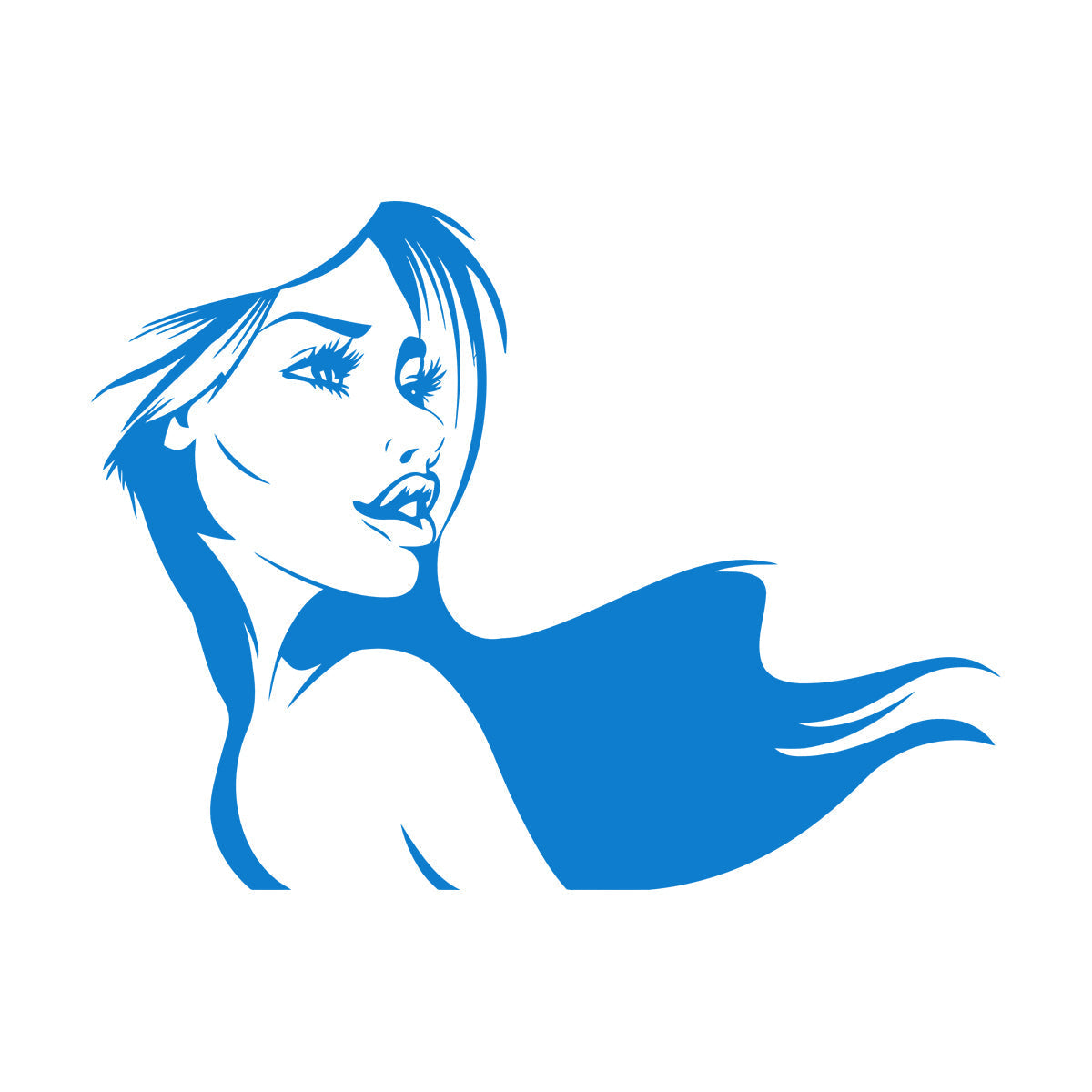 Girl Beauty Hairdressing Salon Barbershop Fashion Model Mural And Wall Vinyl Decal Glass Stickers