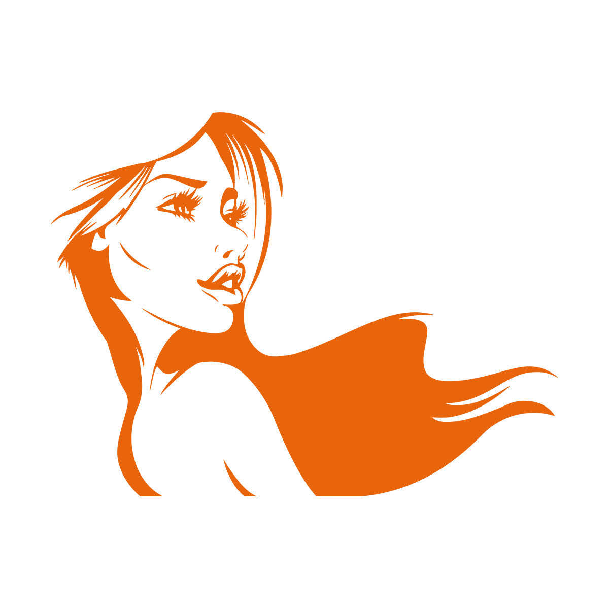 Girl Beauty Hairdressing Salon Barbershop Fashion Model Mural And Wall Vinyl Decal Glass Stickers