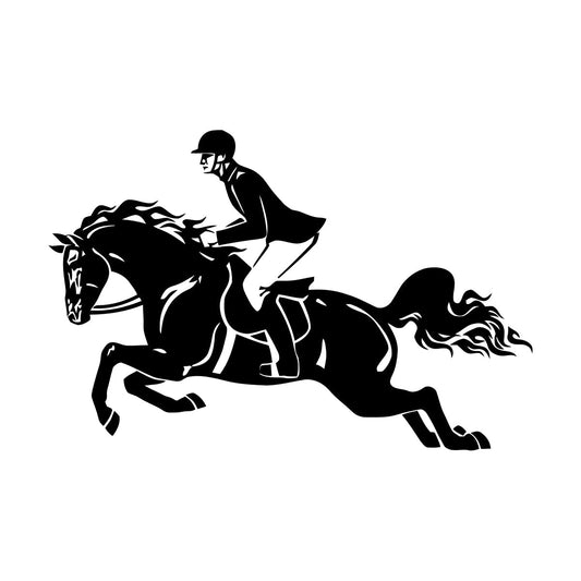 Wall Stickers Jockey Horserace Horse Polo Jump Horsemanship Wall Beautification