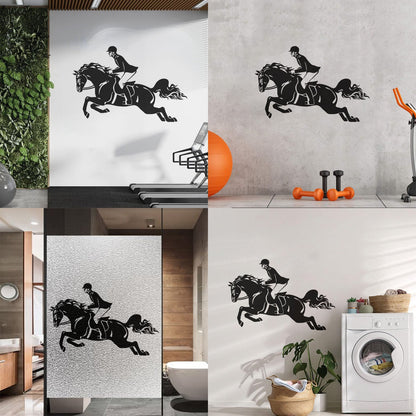 Wall Stickers Jockey Horserace Horse Polo Jump Horsemanship Wall Beautification