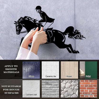 Wall Stickers Jockey Horserace Horse Polo Jump Horsemanship Wall Beautification