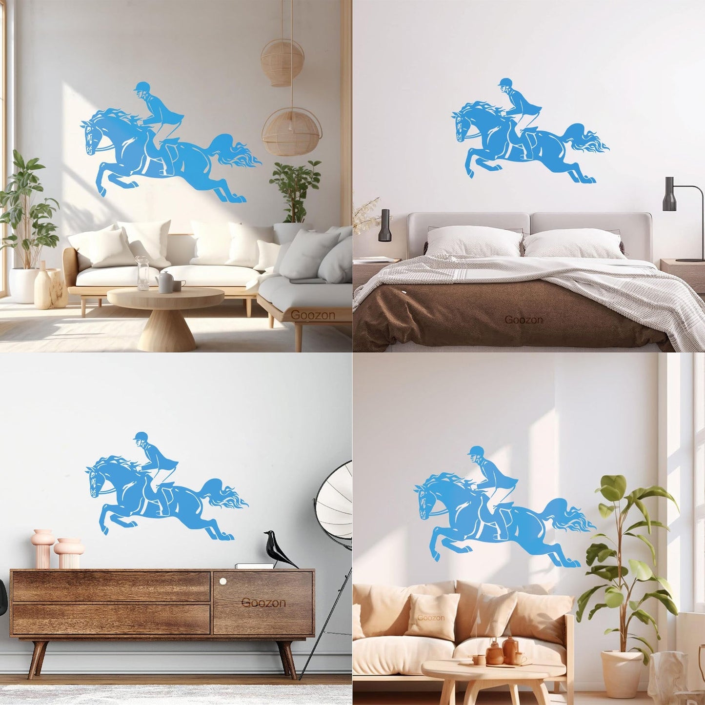 Wall Stickers Jockey Horserace Horse Polo Jump Horsemanship Wall Beautification