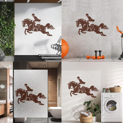 Wall Stickers Jockey Horserace Horse Polo Jump Horsemanship Wall Beautification