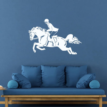 Wall Stickers Jockey Horserace Horse Polo Jump Horsemanship Wall Beautification