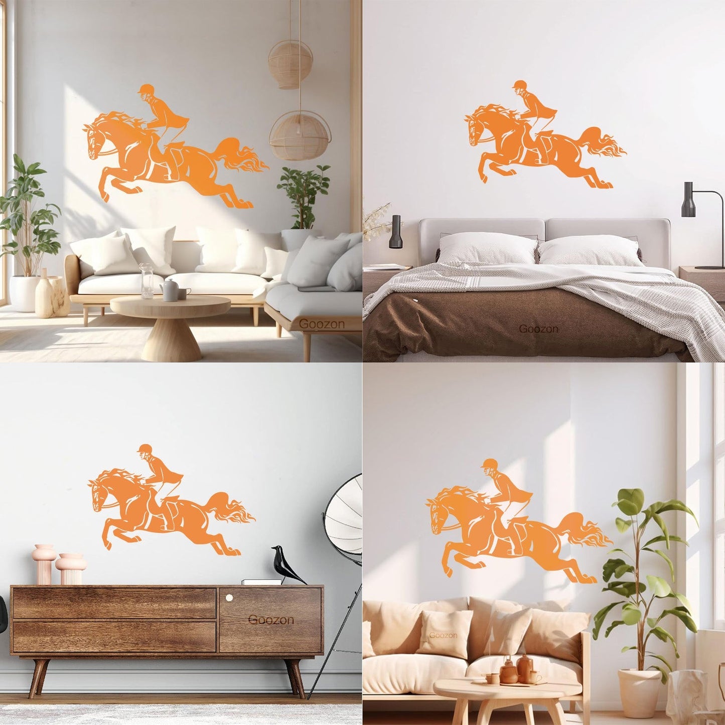 Wall Stickers Jockey Horserace Horse Polo Jump Horsemanship Wall Beautification