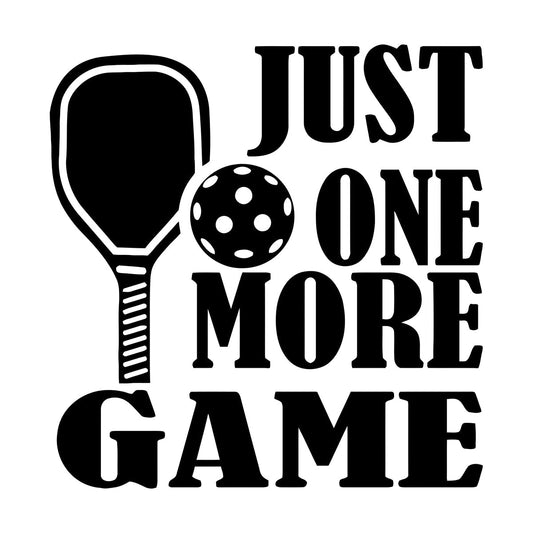 Wall Decals Paster Paper Pickleball Just One More Game Phrase Sport Club Self Adhesive