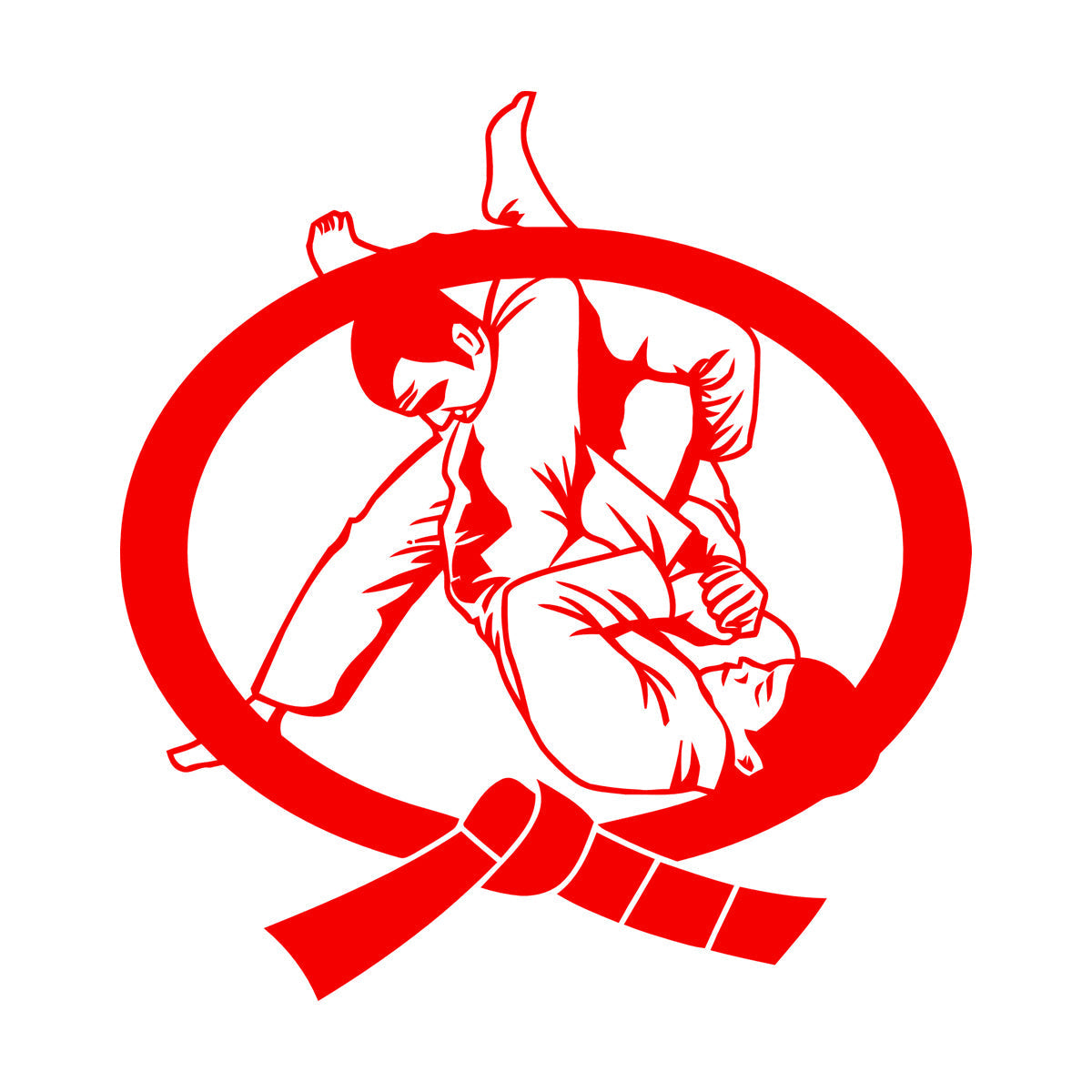 Karate Belt Boys Martial Arts Fighter Fight Wall Decals Multi Color Selection