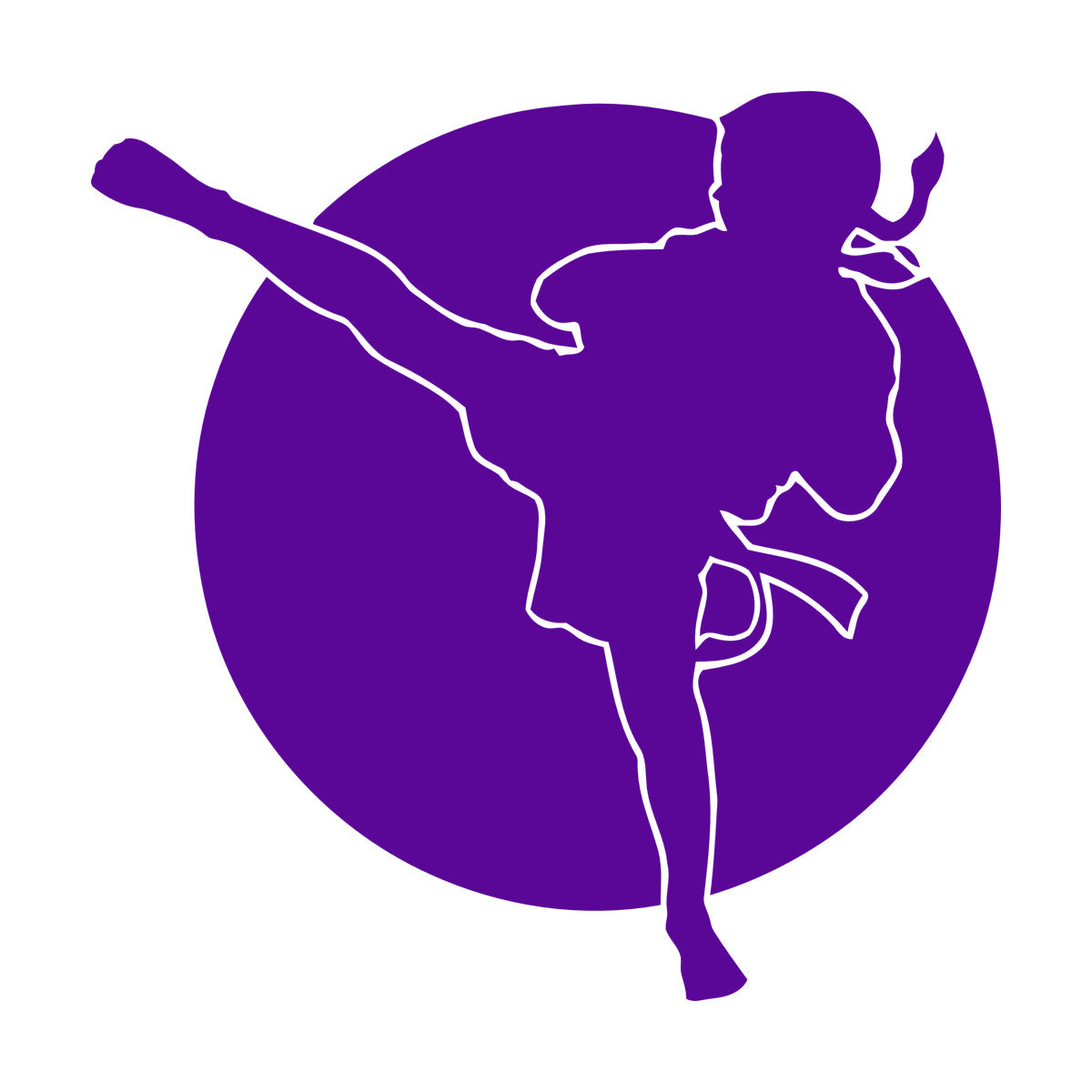 Engraving Decals Karate Boy Kick Martial Arts Logo Fighter Easy Installation