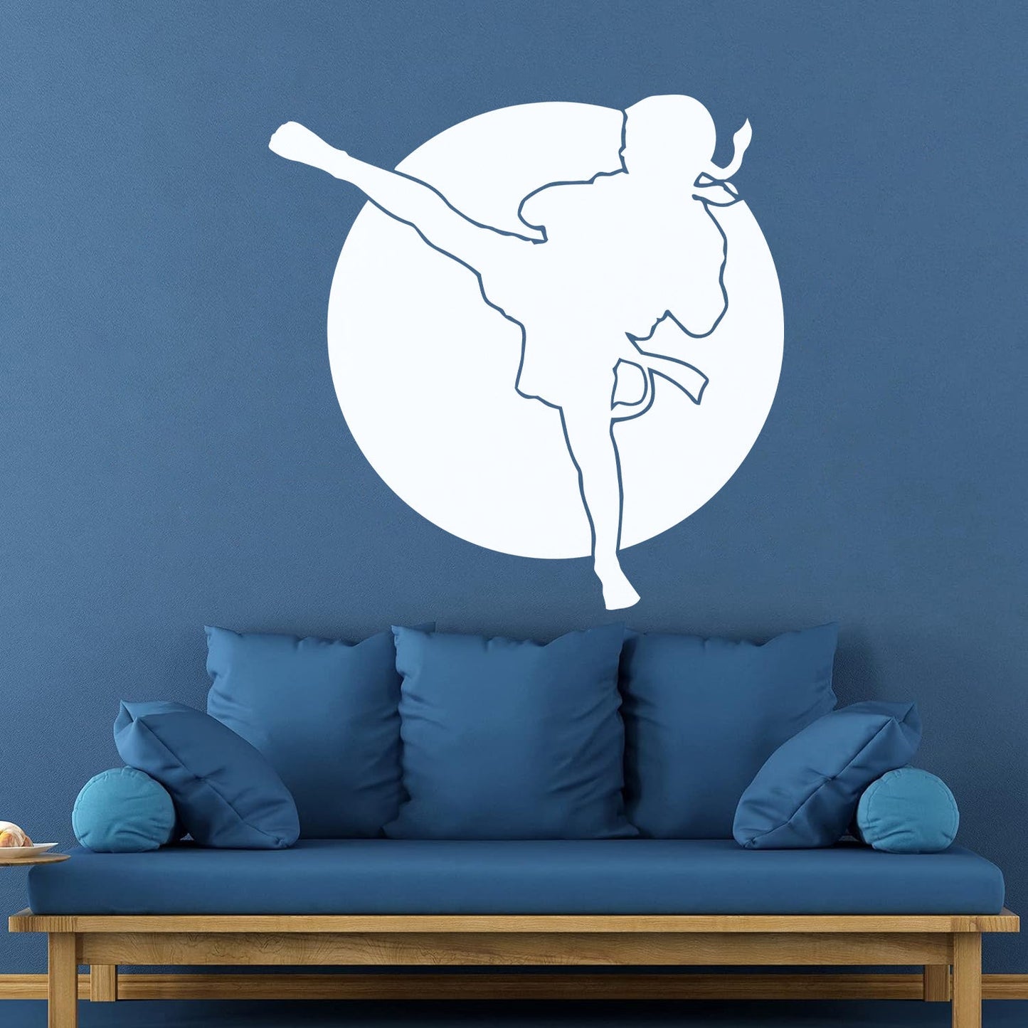 Engraving Decals Karate Boy Kick Martial Arts Logo Fighter Easy Installation