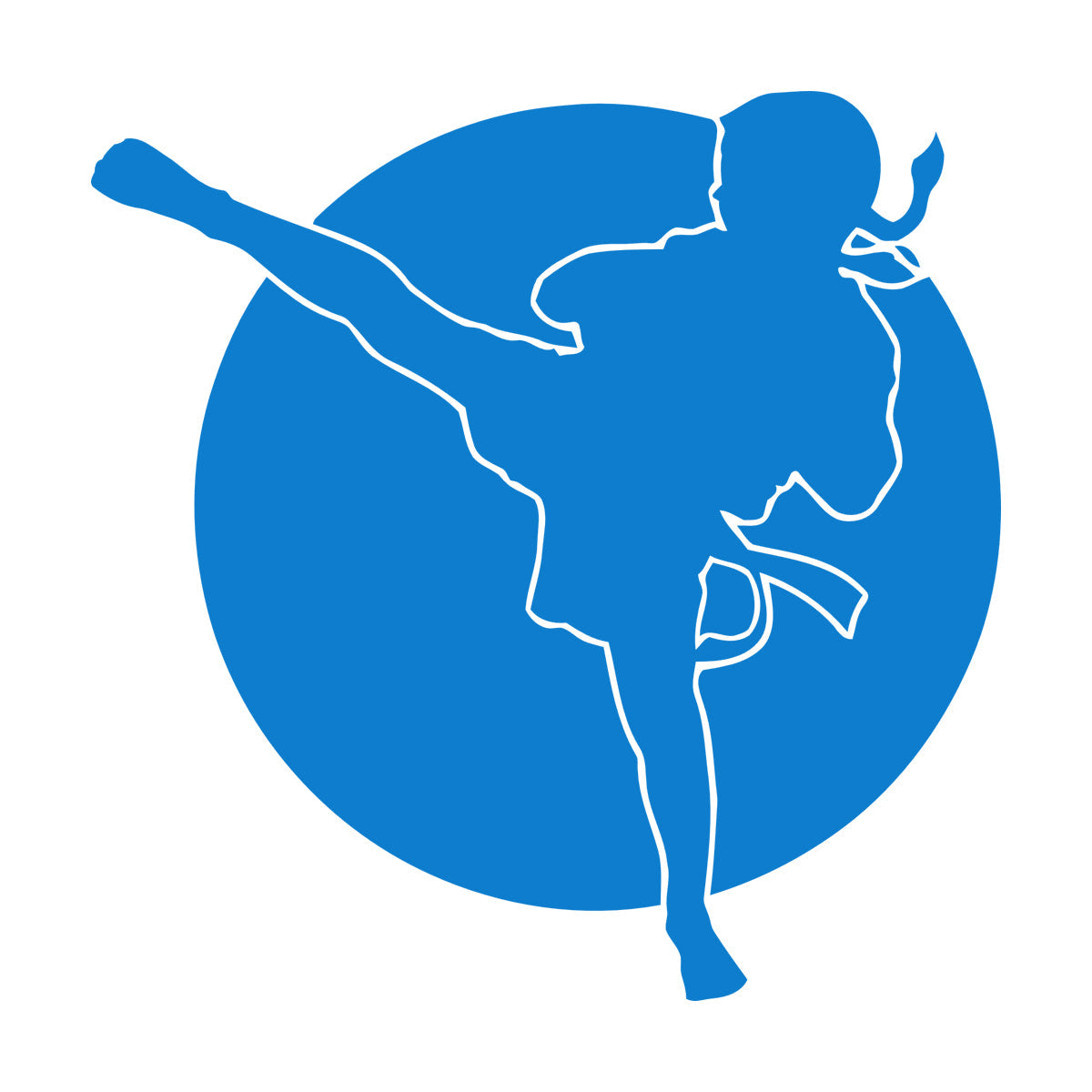 Engraving Decals Karate Boy Kick Martial Arts Logo Fighter Easy Installation