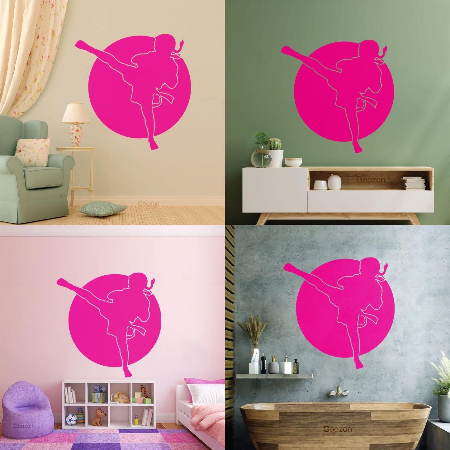 Engraving Decals Karate Boy Kick Martial Arts Logo Fighter Easy Installation