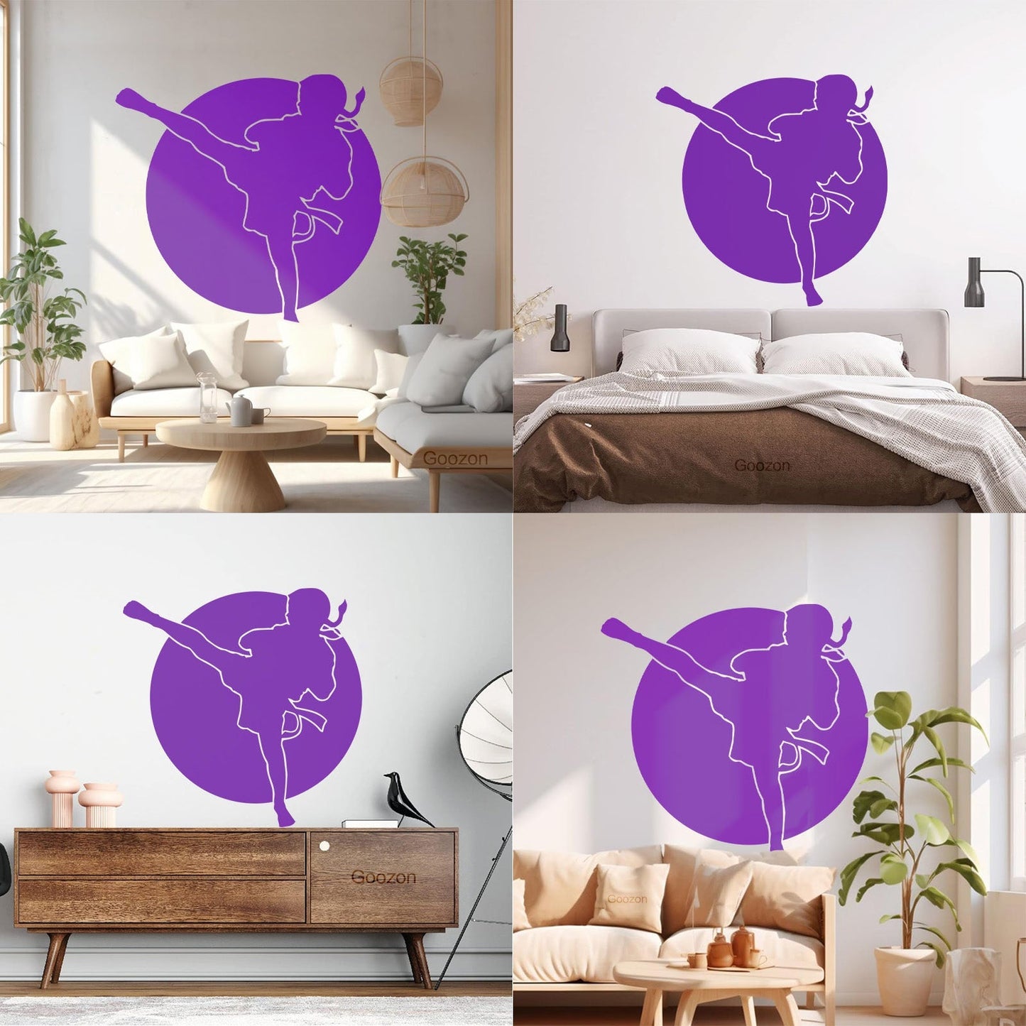 Engraving Decals Karate Boy Kick Martial Arts Logo Fighter Easy Installation