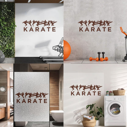 Wall Vinyl Sticker Decor Karate Mma Oriental Fighting Training Fights Waterproof