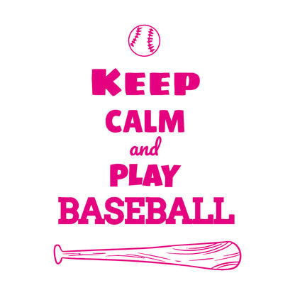 Keep Calm And Play Baseball Ball Sports Engraving Stickers Wall Beautification