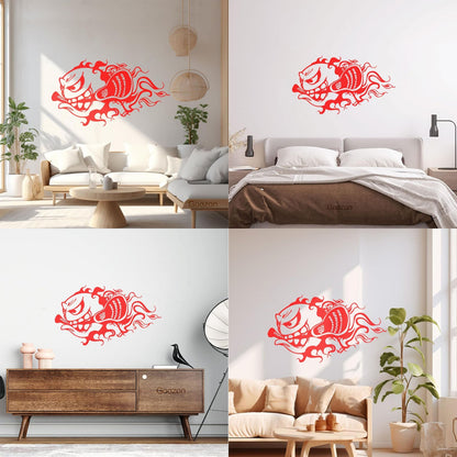 Mural And Wall Vinyl Decal Lacrosse Fireball Game Team Sport Multi Color Selection