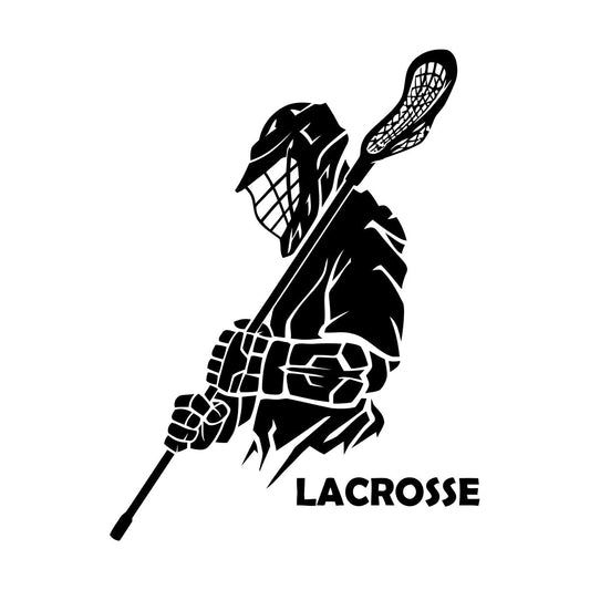 Vinyl Art Sticker Lacrosse Player Sport Team Game Ball It Won'T Fall Off