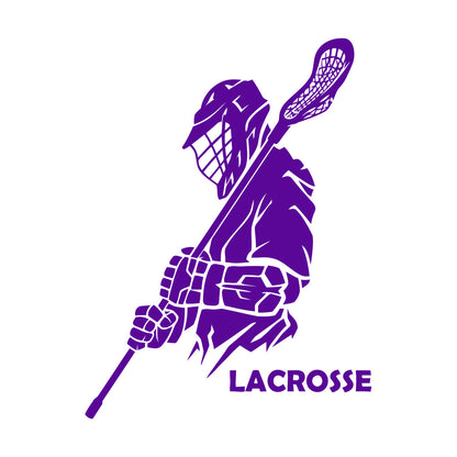 Vinyl Art Sticker Lacrosse Player Sport Team Game Ball It Won'T Fall Off