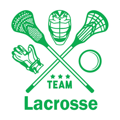 Lettering Stickers Lacrosse Player Team Game Ball Stick Sport Wall Beautification