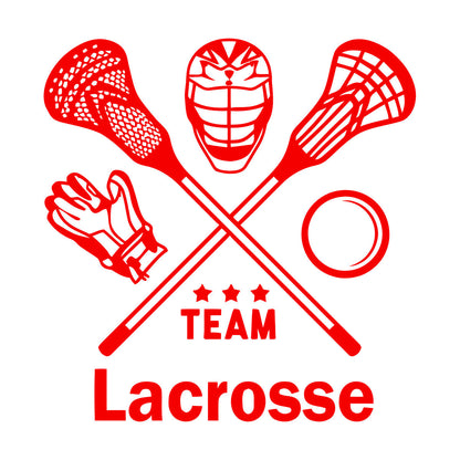Lettering Stickers Lacrosse Player Team Game Ball Stick Sport Wall Beautification