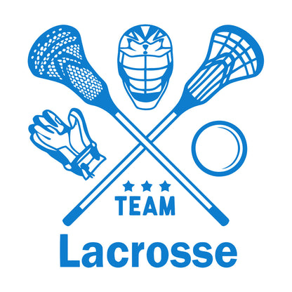 Lettering Stickers Lacrosse Player Team Game Ball Stick Sport Wall Beautification
