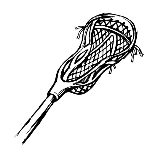 Wall Decals Lacrosse Stick Team Game Ball Player Sport Glass Stickers