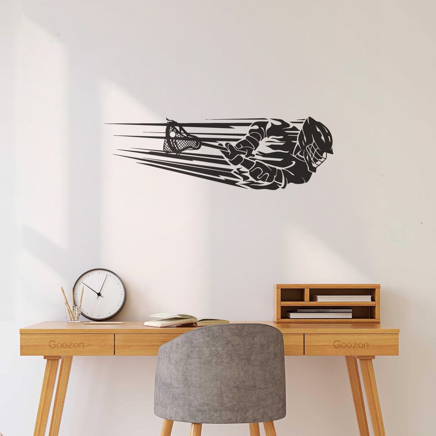 Vinyl Wall Decals Lacrosse Team Game Ball Player Sport Store Decoration